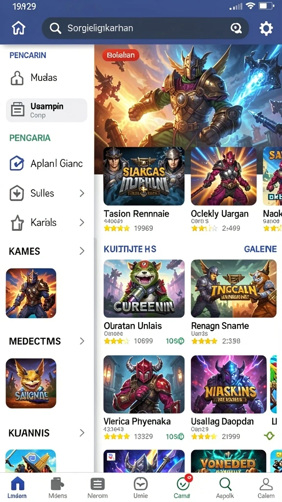 Level permainan yang menantang dan menarik.