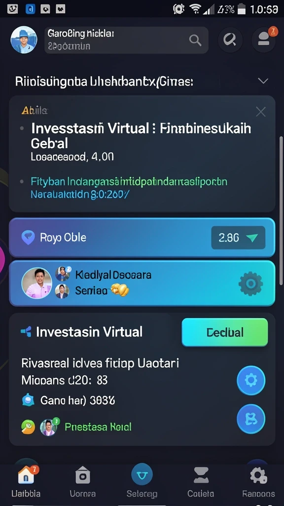 Tampilan awal yang menarik dan interaktif.