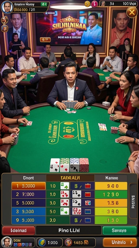 Tampilan menarik dengan grafis berwarna-warni.