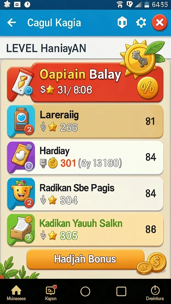 Menunjukkan pemain dalam aksi di level menegangkan.