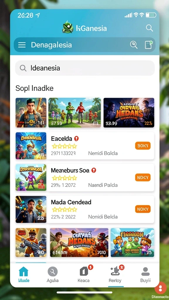 Tampilan menu utama yang menarik dan mudah dinavigasi.
