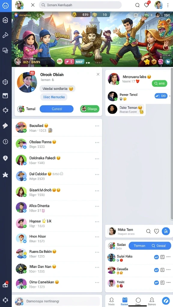 Komunitas aktif yang mendukung pemain baru.