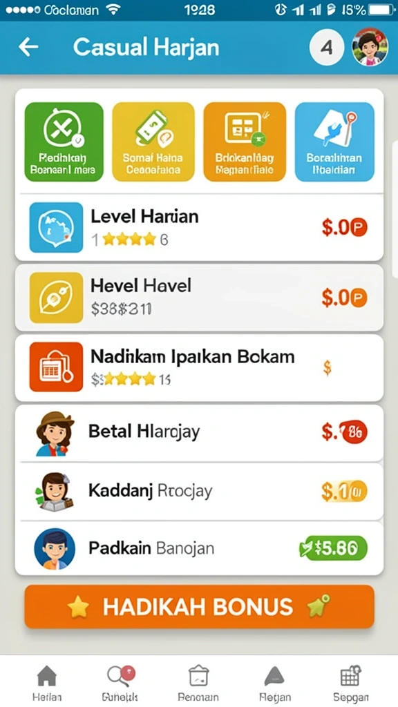 Screenshot ini menunjukkan berbagai senjata yang bisa dipilih pemain.