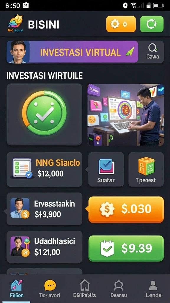 Fitur game yang mendidik tentang menabung dan pengelolaan uang.