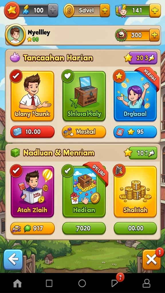 Fitur interaktif yang memudahkan navigasi dalam game.