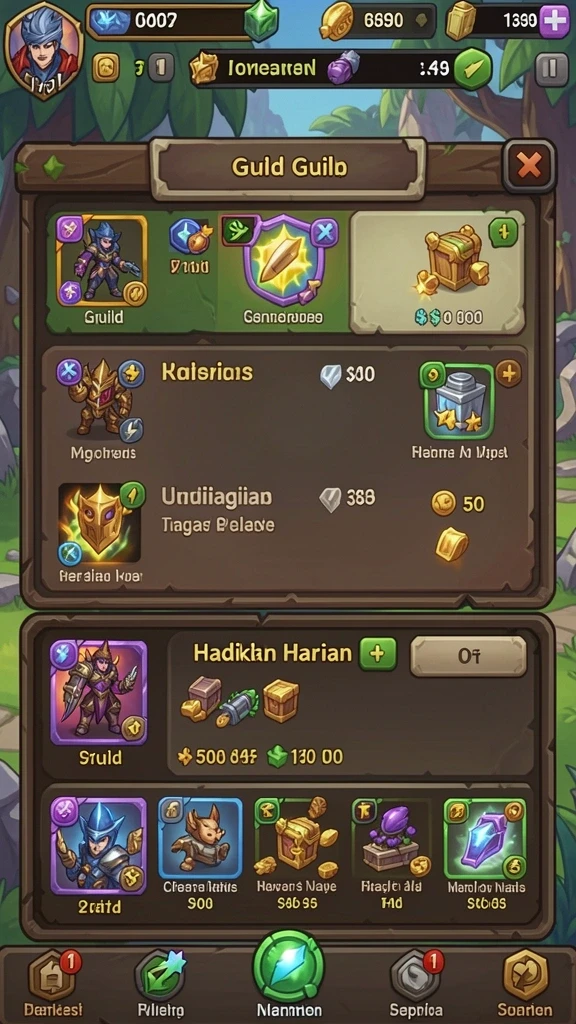 Tampilan awal game dengan karakter menarik.