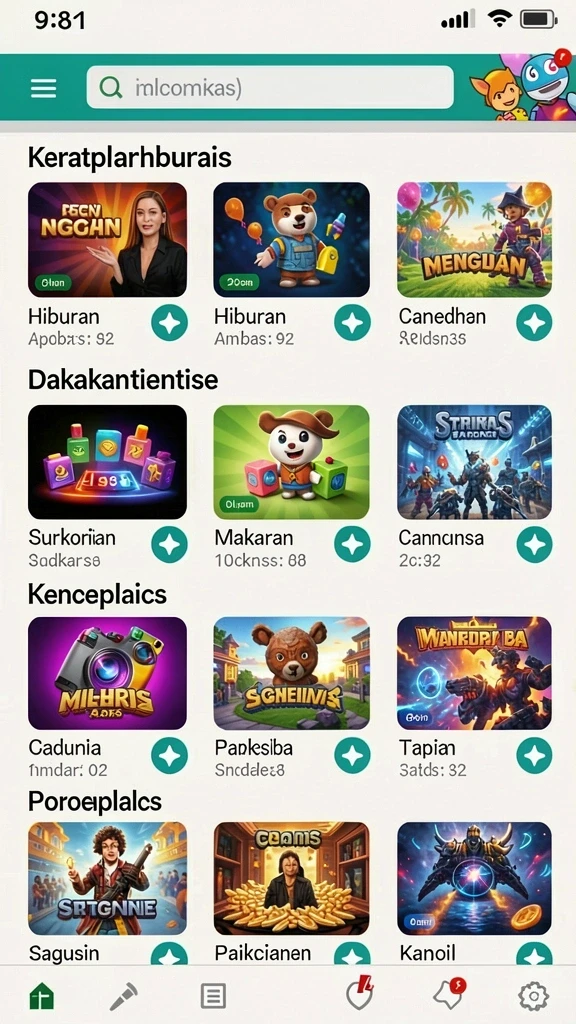 Tampilan antarmuka yang modern dan menarik.