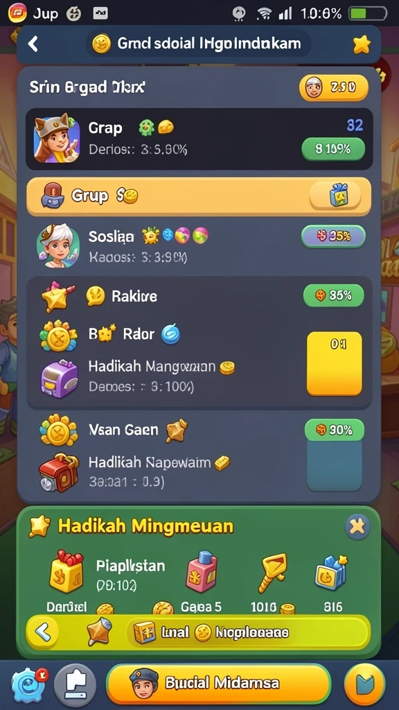 Tampilan antarmuka permainan yang intuitif.